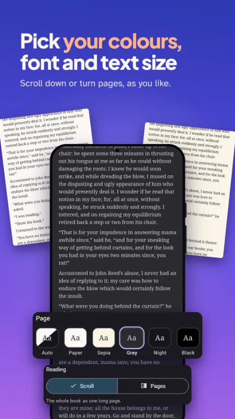 A page of a book open in the reader